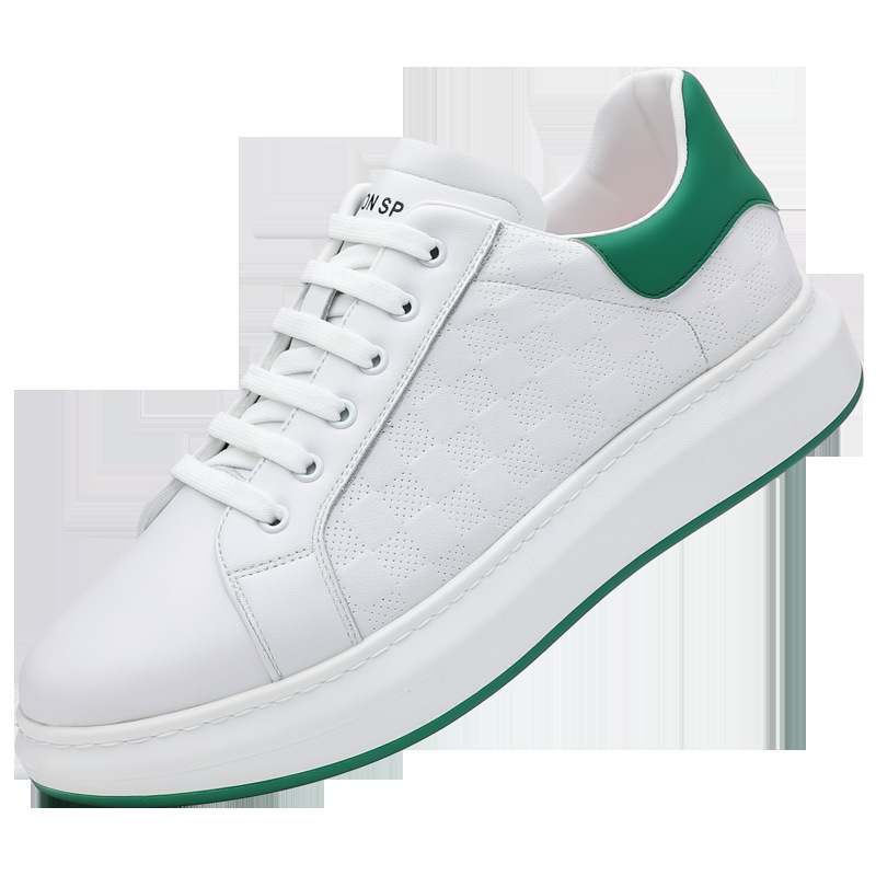 Nueva capa superior de piel de vaca de los hombres McQueen zapatos de los hombres de cuero blanco zapatos blancos zapatos casuales de moda transpirable zapatos de cuero de una sola capa