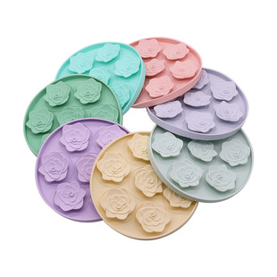 Pet Slow Food Bowl for Dog Food Grade Silicone Slow Food Mat with Suction Cup Puppy Slow Food Bowl Round Dog Slow Food Mat