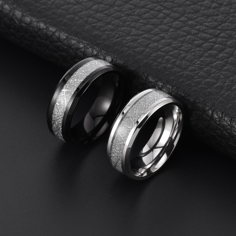 Fashion Geometric Titanium Steel Polishing Rings