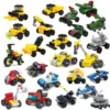 24 engineering military building blocks random