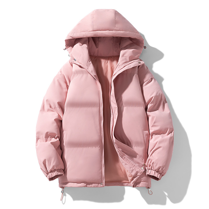 [Hot] 2024 Winter New Unisex Cotton Korean Version Hooded Bread Jacket, Thick And Warm, Trendy Jacket For Men_voghion.com
