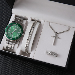 Foreign Trade Hot-Selling Geneva Fashion Steel Band Watch Men's Watch Colorful Scale Men's Watch Business Quartz Watch Wholesale