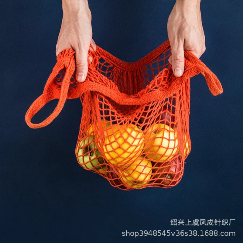环保购物袋果蔬袋子女便携折叠手提袋超市买菜袋网纱收纳网袋环保