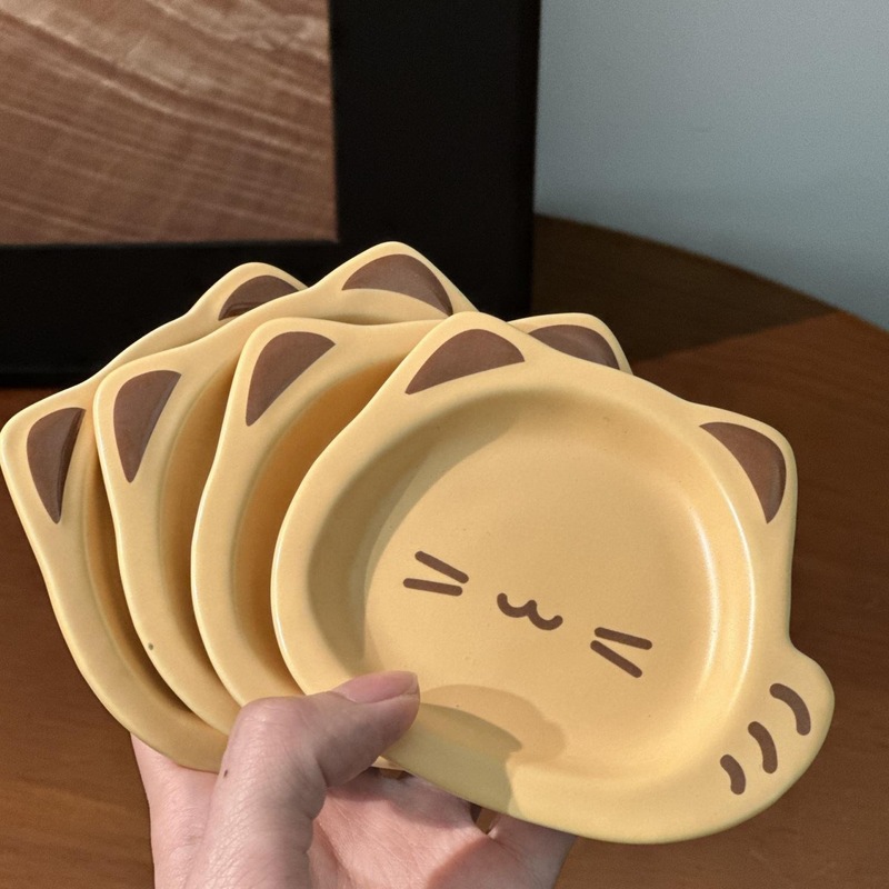 可爱创意卡通釉下彩焦糖猫咪陶瓷咖啡杯碟高颜值马克杯家用宿舍|undefined