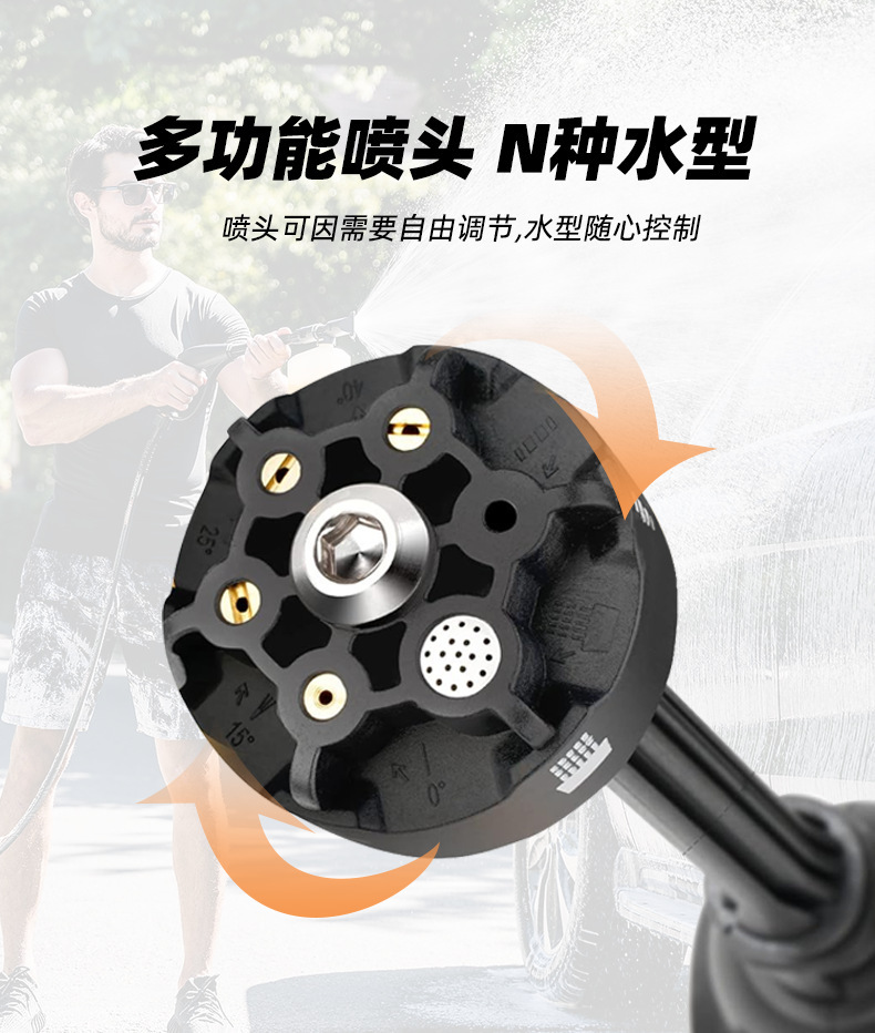 Cross-Border High-Quality Wireless Portable Multi-Functional Lithium Battery Multi-Functional High-Pressure Water Gun for Home and Car Use
