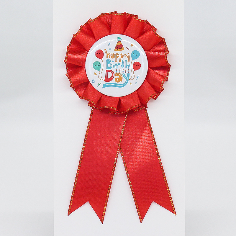 Fabricantes al por mayor cinta insignia festival creativo jardín de infantes flores pectoral insignia de estaño fiesta al por mayor