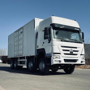 Cross-Border Heavy Truck Howo Front Four and Rear Eight Van Rear Eight-Wheel Van Container Truck Howo Van
