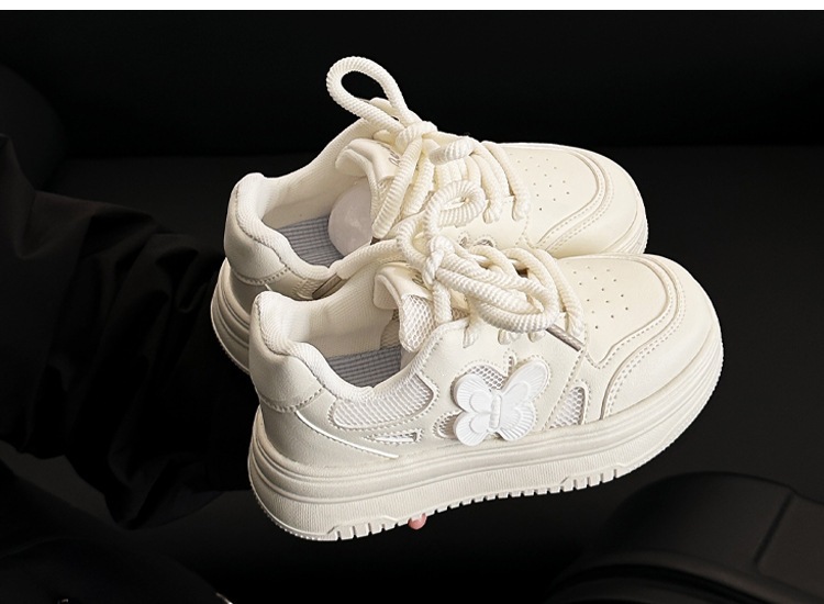 Atmungsaktive Weiße Sneaker Für Mädchen Leichte Freizeitschuhe_voghion.com