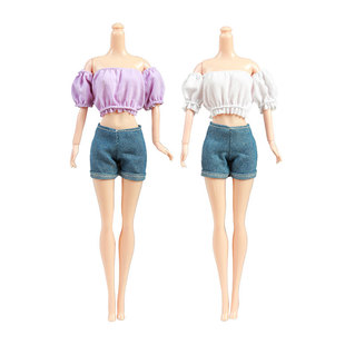 30cm according to the sweet Barbie doll clothes bjd6 points doll clothes fashion toys summer bubble sleeve doll clothes in stock