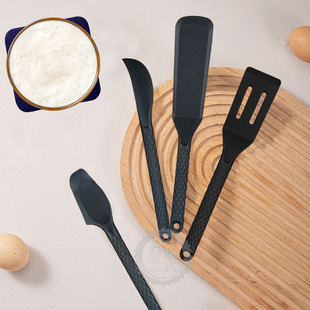 Silicone Brownie Cookie Shovel Flat Bottom Pot Shovel Steak Omelet Baking Tools Kitchen Gadget 4 Piece Set