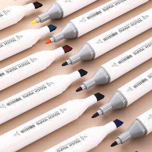 White Rod Square Rod Thick Rod Marker Pen Single Monochrome Marker Pen 6 Generation Double Headed Alcohol Oil Mark Painting Hand-painted