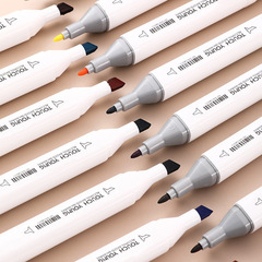 White pole, square pole, thick pole marker pen, single single color marker pen, 6th generation double-headed alcohol oily marker painting hand-painted