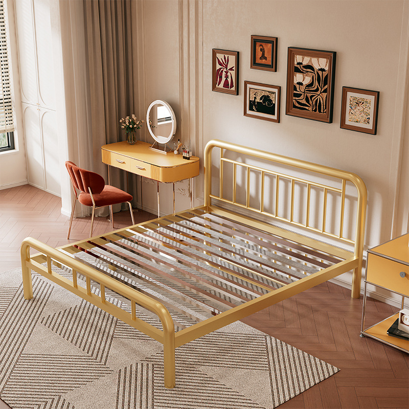 201 stainless steel bed frame gold + 13 beams