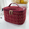 Handheld capacious cosmetic bag, organizer bag, makeup box for traveling, Korean style, Chanel style, wholesale