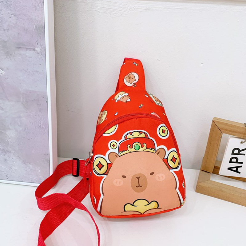 Lindo bolso de niña, bolso de mensajero de dibujos animados para niños, bolso de pecho de niña salvaje de estilo extranjero