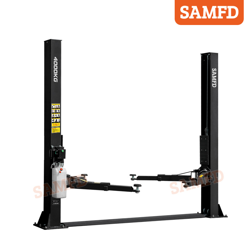 Equipo de mantenimiento del taller de reparación de elevadores de doble columna para automóviles, pórtico hidráulico de 4 toneladas, dos columnas y dos columnas