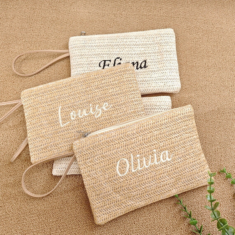 Etsy Custom Embroidered Straw Bag, Hand-Woven Wheat Clutch Bag, Handmade Woven Bag, Storage Phone Wallet, Clutch Bag Etsy Custom Embroidered Straw Bag, Hand-Woven Wheat Clutch Bag, Handmade Woven Bag, Storage Phone Wallet, Clutch Bag