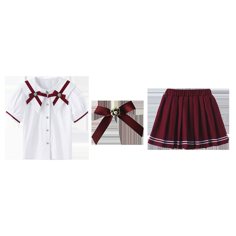 Set for students, uniform for kindergarten, summer shirt for work, 6 years