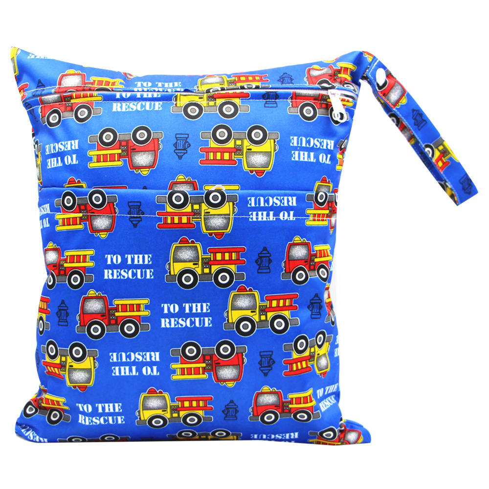 Asenappy bolsa de pañales 30*36cm bebé doble cremallera impresión impermeable bolsa de pañales cien tipos de impresión en stock