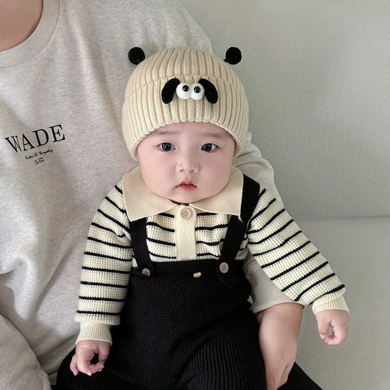 宝宝帽子秋冬季可爱超萌针织毛线帽保暖加厚新生婴幼儿宝宝套头帽|undefined