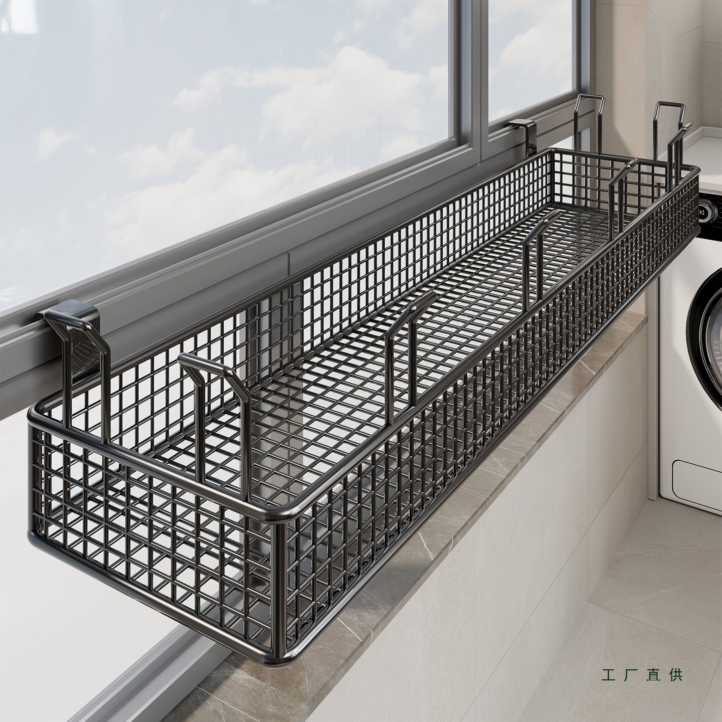 阳台晾鞋架筐晒鞋神器室外窗户防护栏衣架防盗窗挂钩鞋子晾晒架子