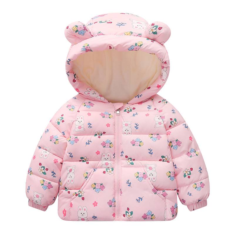 872 Comercio exterior transfronterizo otoño e invierno ropa de algodón para niños más ropa de algodón de terciopelo ropa para niños ropa de algodón para bebés y niños, abrigos de algodón para bebés para niños y niñas