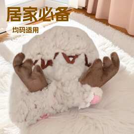 女士可爱棉拖鞋居家毛绒鞋动物卡通防滑鞋室内鞋办公室