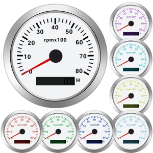 Gasoline engine timer tachometer for marine and automotive use, high-precision DC motor-type engine 85mm dashboard instrument
