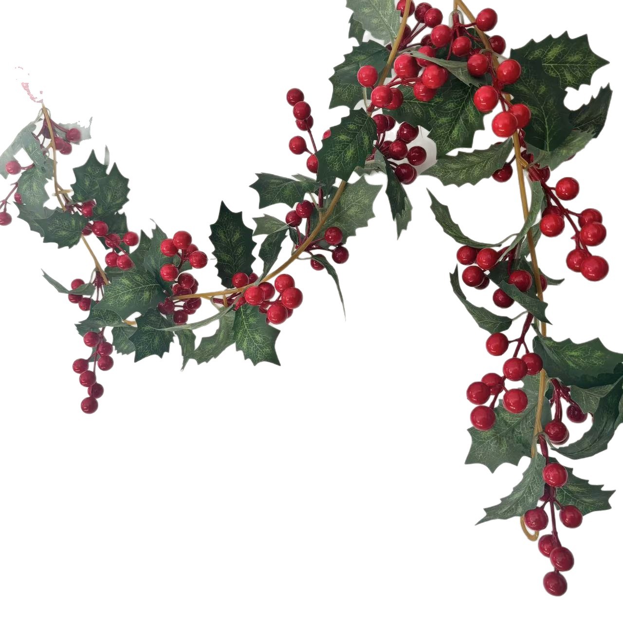 Artificial Christmas leaf red fruit berry rattan cross-border Christmas atmosphere decoration home decoration Christmas decoration rattan 5