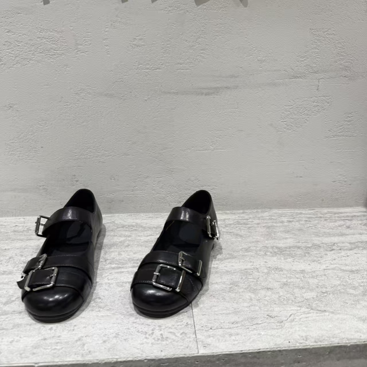 Dames mary jane schoenen van leer met dubbele gesp retro stijl_voghion.com