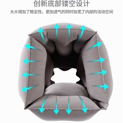 Portable Inflatable Neck Pillow for Long-Distance High-Speed Train, Napping Pillow, Travel Car Seat Office Nap Support Reclining Pillow, Factory Direct Sale