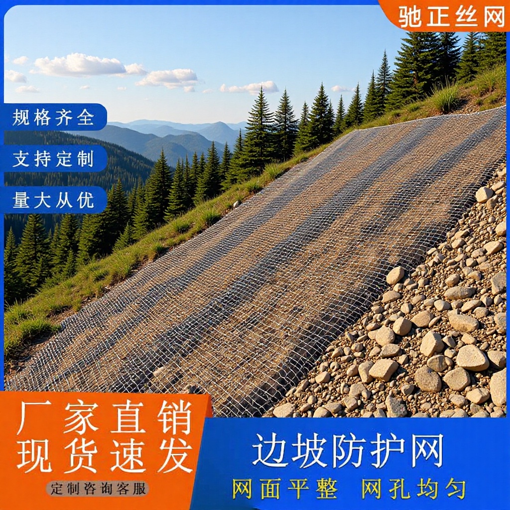 主动边坡防护网山体护坡网防落石滑坡固土防雨