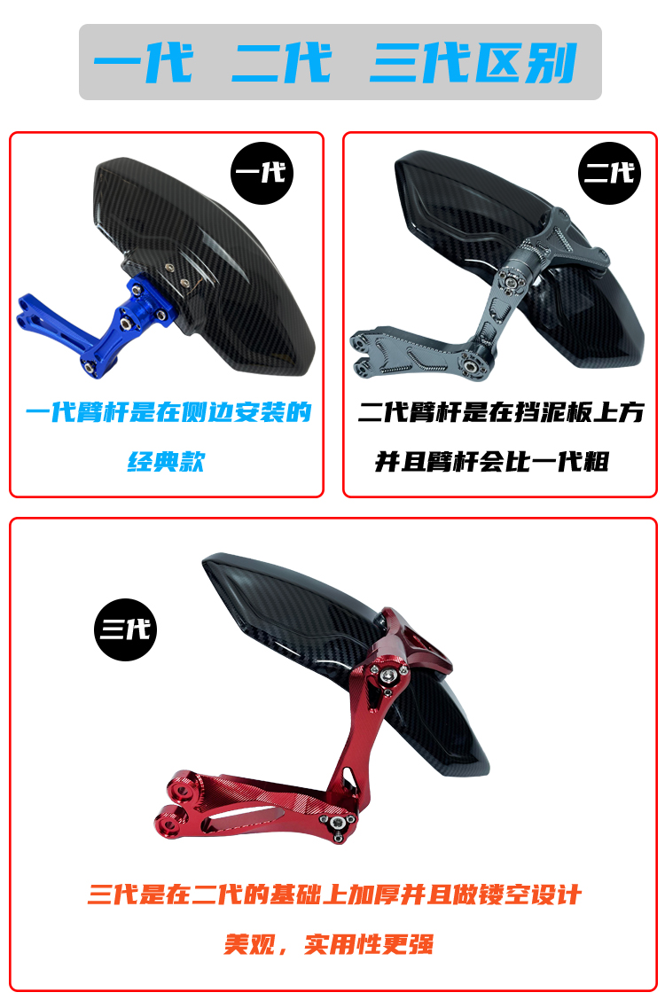 Suitable for Mavericks Electric Vehicle Uqi U+B N1S M+ Rear Fender Modification Accessories Little Monkey Carbon Fiber Rear Shield