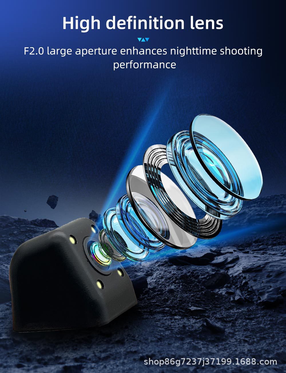 High-definition AHD reversing camera with large screen, starlight night vision, dedicated for car rearview
