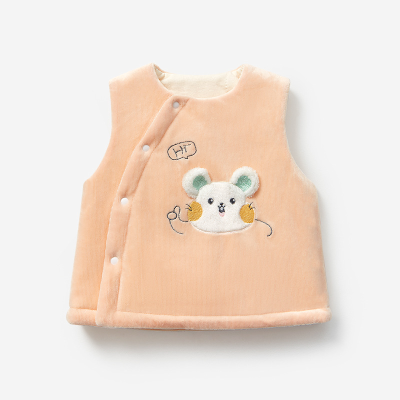 Bebé Chaleco de otoño e invierno los niños acolchado cálido algodón grueso niños y niñas ropa de invierno chaleco exterior chaleco del bebé image 10
