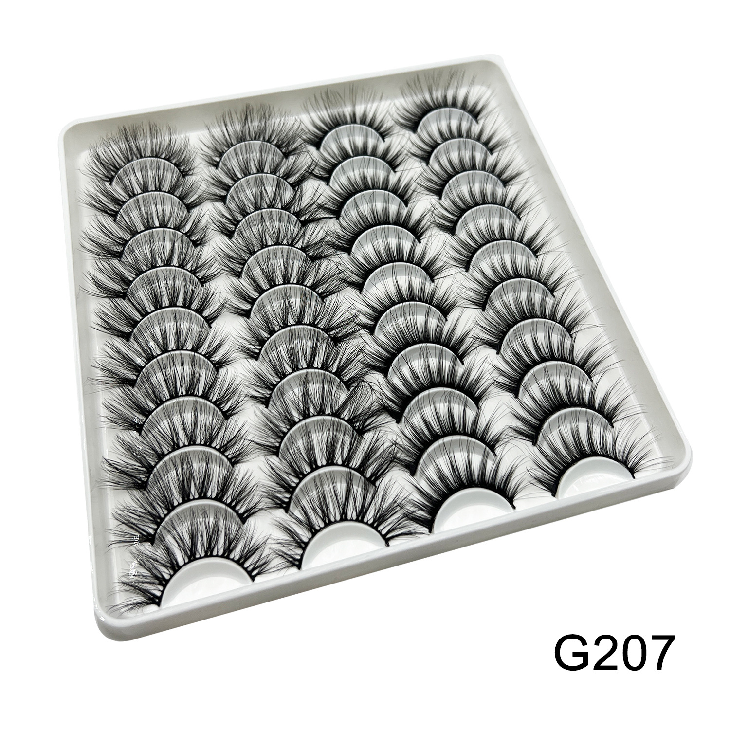 Dingsen pestañas postizas transfronterizas de múltiples capas de tres D estéreo 20 pares de pestañas cruzadas pestañas rizador