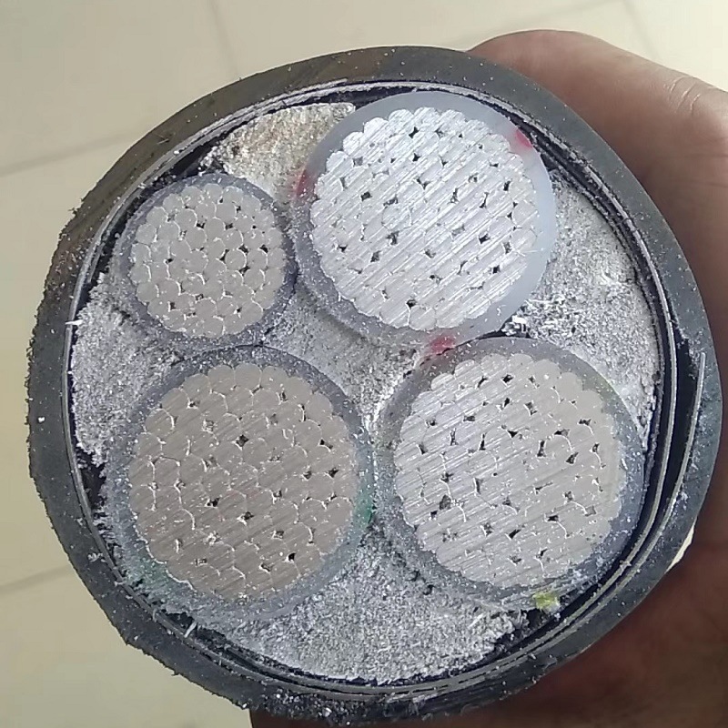 YJLV22地埋铠装铝芯电缆线4芯500平方3*500+1*240三相4线电缆铝线