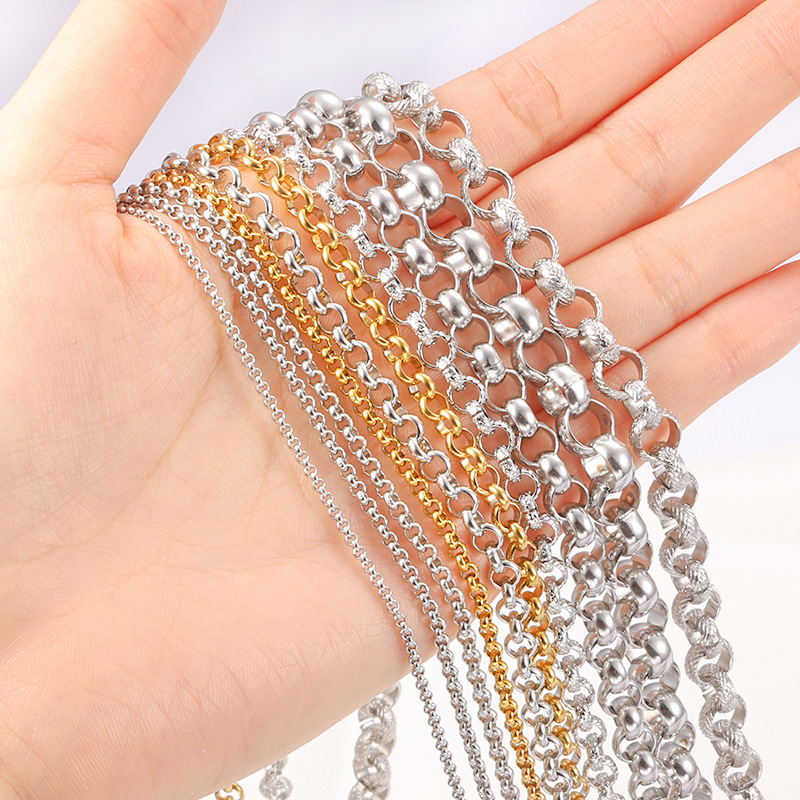 14g Weight 1 Piece Solid Color DIY Jewelry Accessories Bracelets Necklace 304 Stainless Steel Tassel Pearl Basic Simple Style Classic Style DIY Jewelry Accessories Bracelets Necklace