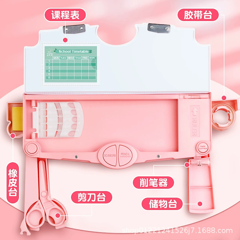 Universal high quality pencil case for elementary school students, capacious stationery, storage box, science and technology, wholesale