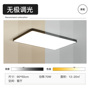 简约现代客厅灯长方形大气LED吸顶灯家用创意北欧卧室灯房间灯具