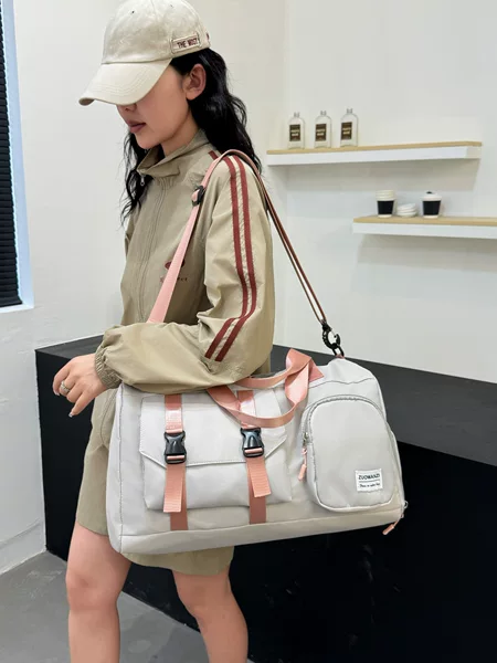 New Short-Distance Travel Bag, Hand Luggage Training Bag, Lightweight Cross-Body Swimming Bag for Men, Independent Shoe Compartment, Sports and Fitness Bag