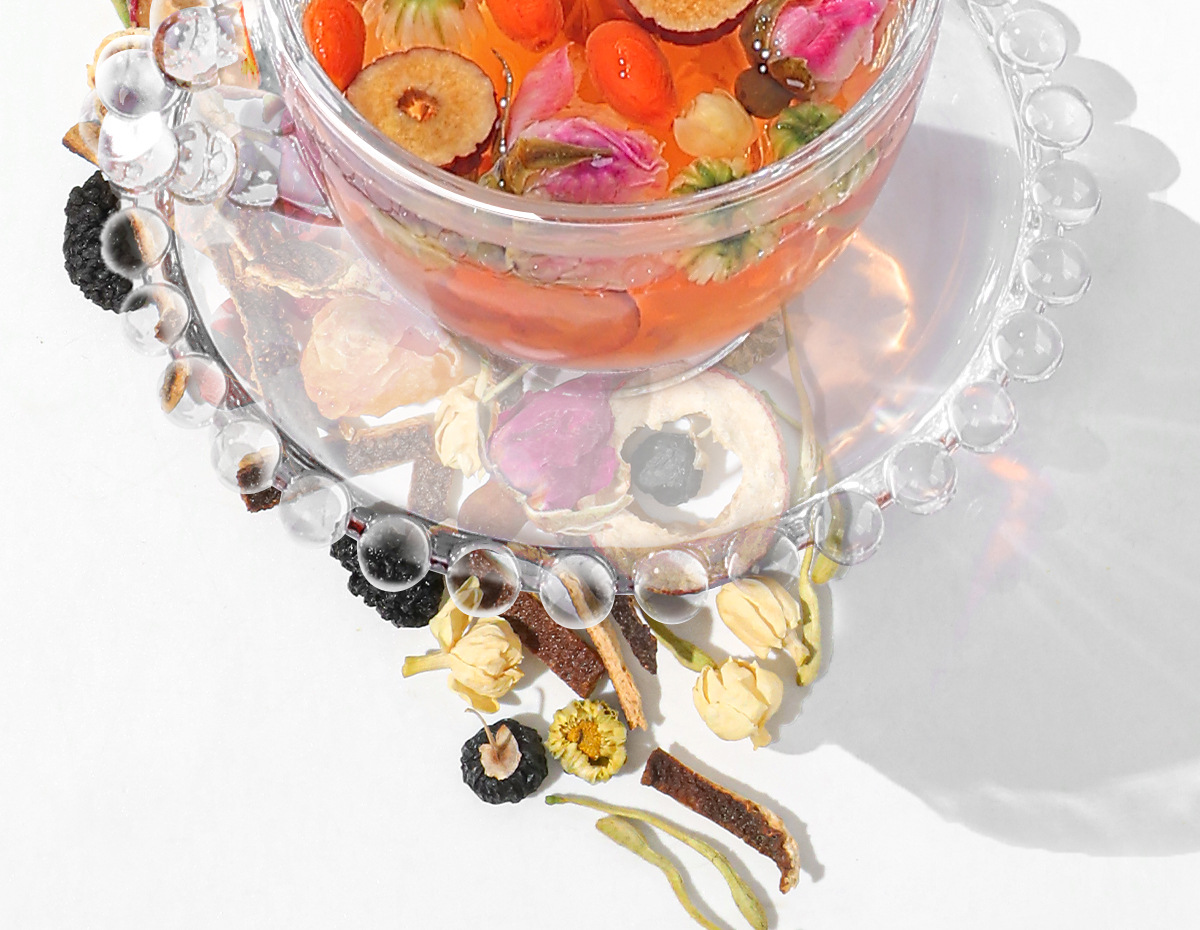 Floral Herbal Tea Gift Box Rose Honeysuckle Jasmine Longan Black Goji Berry 310g specifications