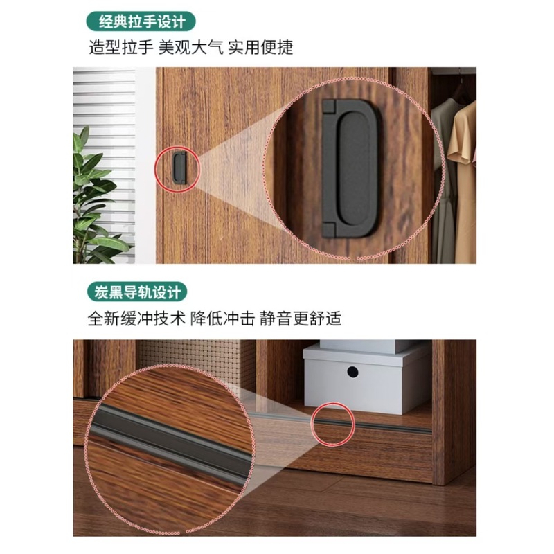 简易衣柜家用卧室出租屋立柜经济型房间组装收纳柜推拉门儿童衣橱|undefined