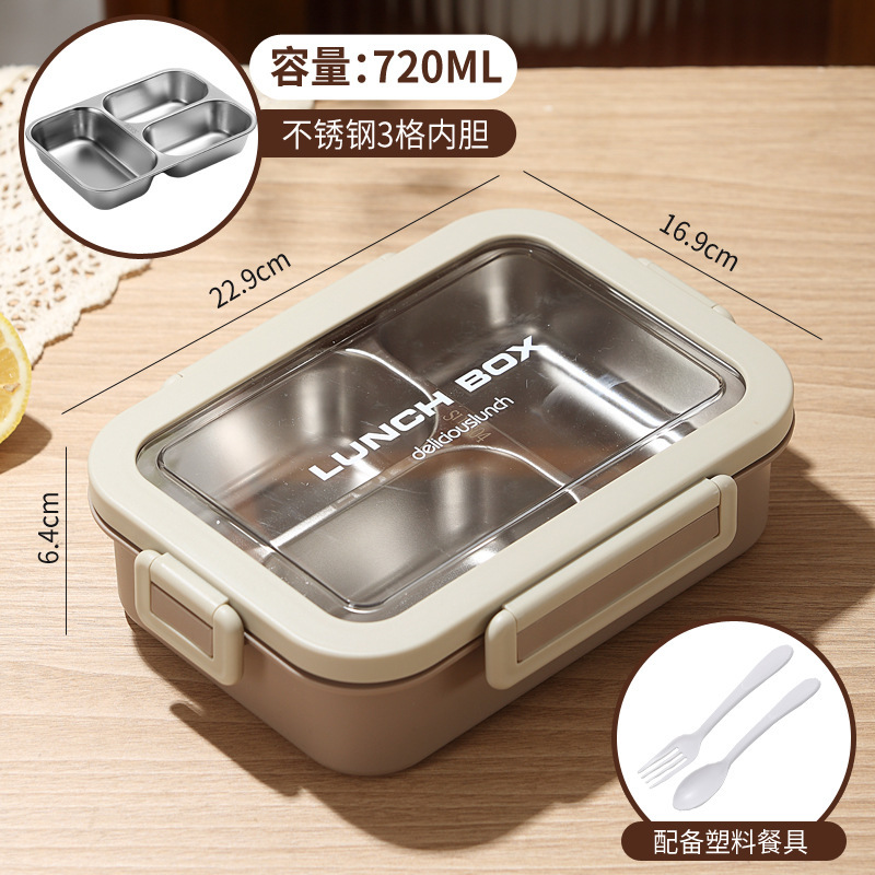 電子レンジの弁当箱の格のサラリーマンの弁当箱の軽い学生はご飯を持って304ステンレスの保温の弁当箱を分けます。|undefined