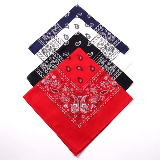 Spot export Amazon multifunctional sports headscarf amoeba Paisley cashew flower bandana small square