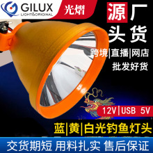 头灯钓鱼专用钓鱼灯夜钓灯头外接超亮强光蓝光头戴式野钓12V诱鱼