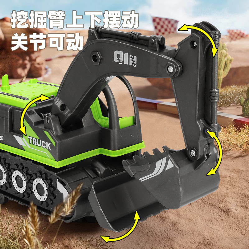 Coche de juguete de la excavadora eléctrica para niños Luz DE LA MÚSICA Modelo de simulación de vehículo de ingeniería universal