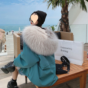 2025 New Women's Imitation Leather Liner Fur Coat Rex Rabbit Fur Short Detachable Coat