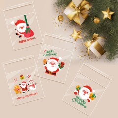 クリスマスキャンディ包装袋スナックビスケットギフトバッグ子供のパーティーのお土産opp自己粘着セルフシールの開始