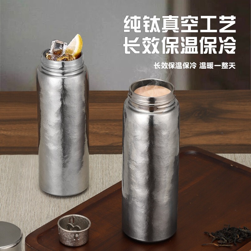 大冰花纯钛保温杯双层真空高品质钛杯便携保温杯商务礼品logo定制|undefined
